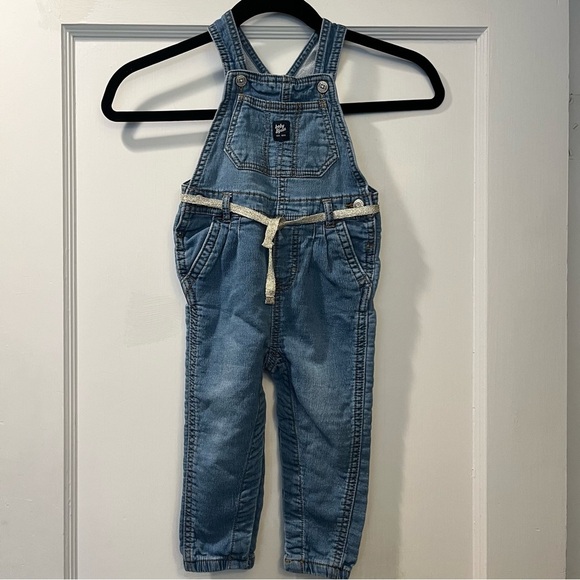 Baby B’gosh Girls Super Soft Denim Overalls with Snaps Size 24 Months - Picture 1 of 8